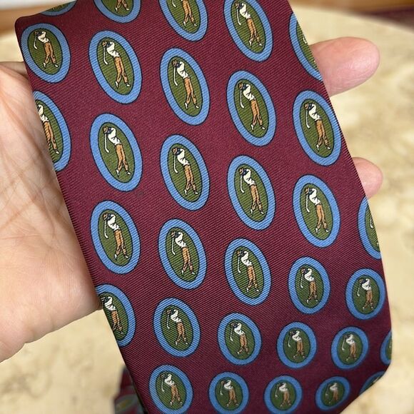 Gucci 100% Silk Golf Printed Tie - Picture 4 of 11